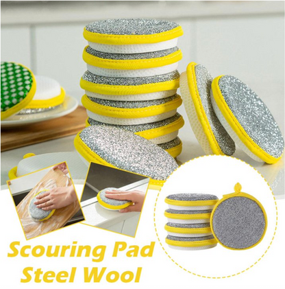 Double-Sided Kitchen Dishwashing Scrubber Sponges – Non-Scratch Cleaning Pads – 10-Pack