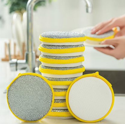 Double-Sided Kitchen Dishwashing Scrubber Sponges – Non-Scratch Cleaning Pads – 10-Pack