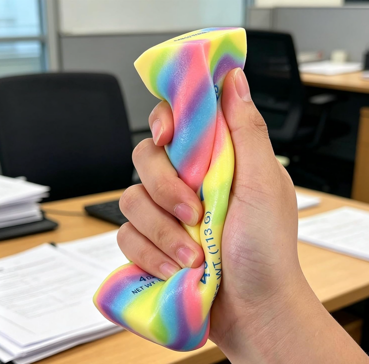 Rainbow Butter Squishy Fidget Toys – 4 oz Butter Bar Stress Relief Squeeze Toys