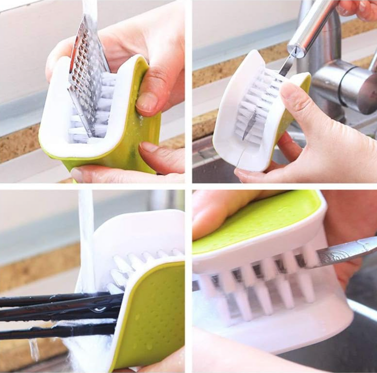 2-Pack Double-Sided U-Shaped Kitchen Utensil Cleaning Brushes