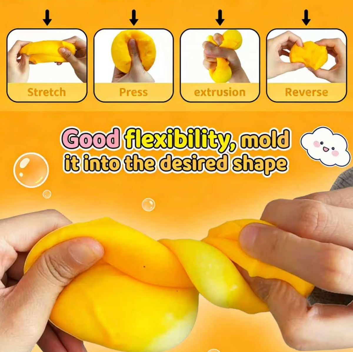 Mini Cheese Squishy Squeeze Toy – Soft Cheese-Shaped Sensory Fidget Stress Relief Toy