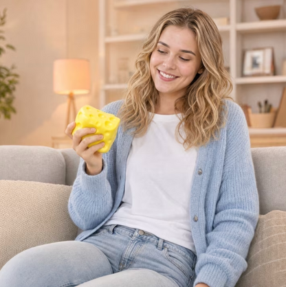 Mini Cheese Squishy Squeeze Toy – Soft Cheese-Shaped Sensory Fidget Stress Relief Toy