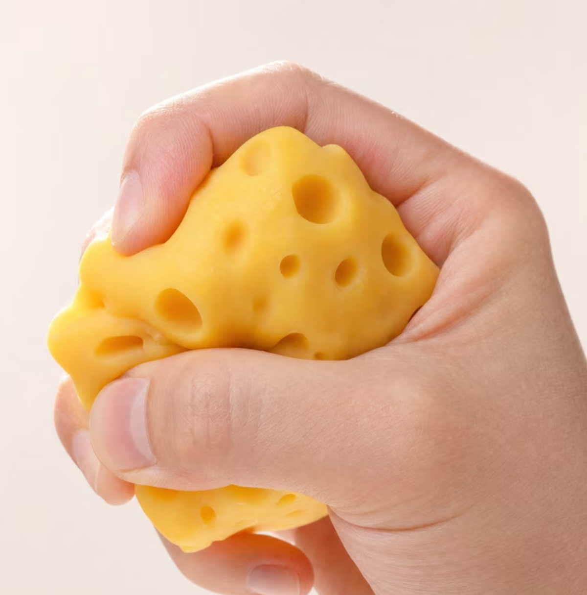Mini Cheese Squishy Squeeze Toy – Soft Cheese-Shaped Sensory Fidget Stress Relief Toy