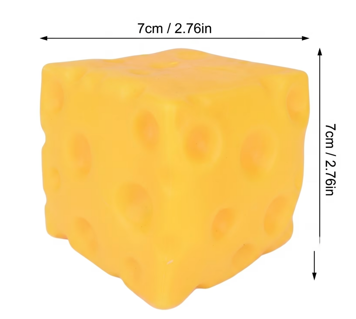 Mini Cheese Squishy Squeeze Toy – Soft Cheese-Shaped Sensory Fidget Stress Relief Toy