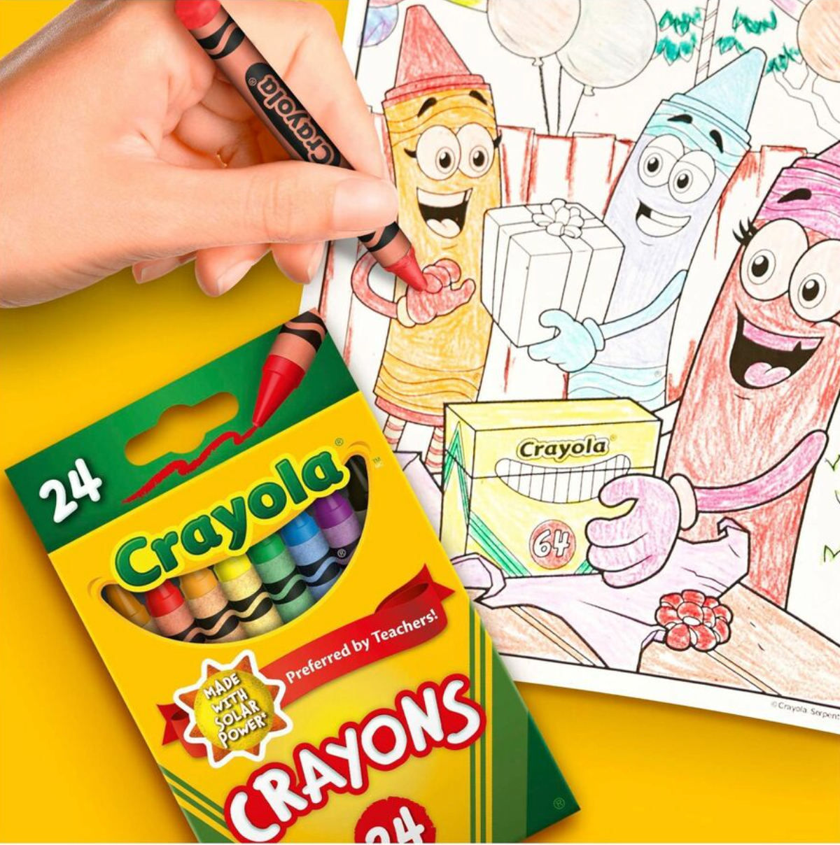 Crayola 24-Count Crayon Set – Bright & Bold Assorted Colors, Non-Toxic