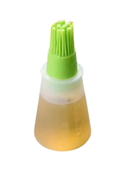 Silicone Oil Bottle with Built-In Basting Brush – Refillable Kitchen Oil Dispenser for Cooking, Grilling & Baking