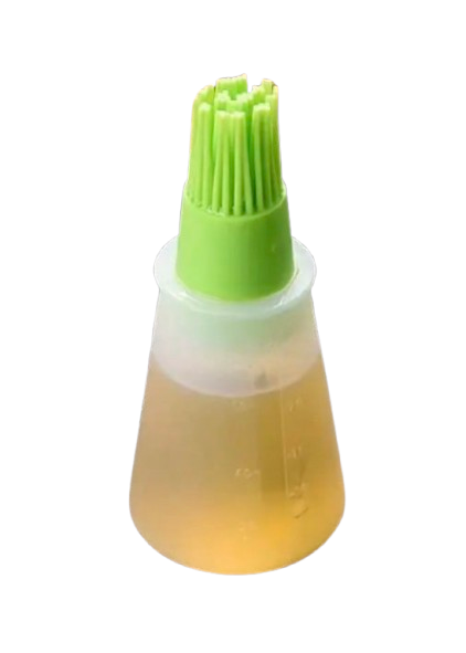 Silicone Oil Bottle with Built-In Basting Brush – Refillable Kitchen Oil Dispenser for Cooking, Grilling & Baking