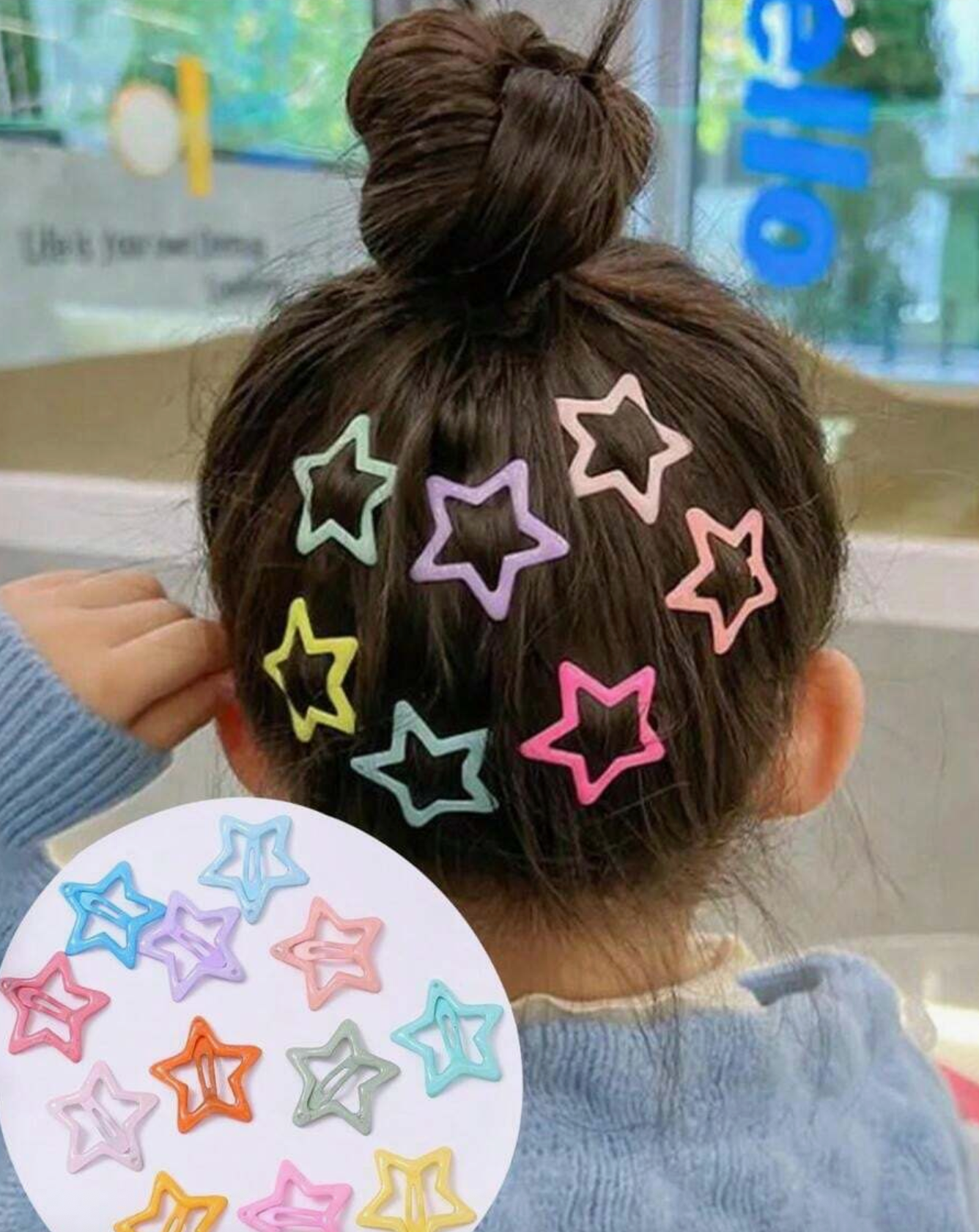 Safe Haven & CO 10-Pack Colorful Star Hair Clips – Fun Styling Accessories