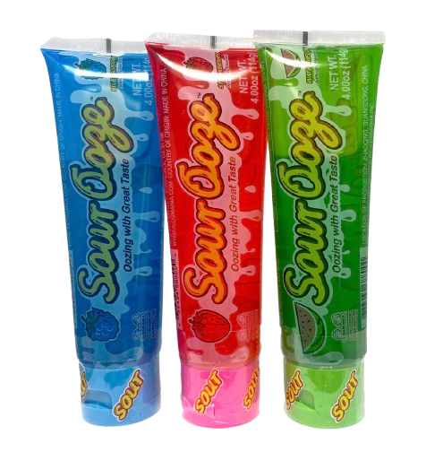 3-Pack Kidsmania Sour Ooze Candy Tubes – Assorted Flavors
