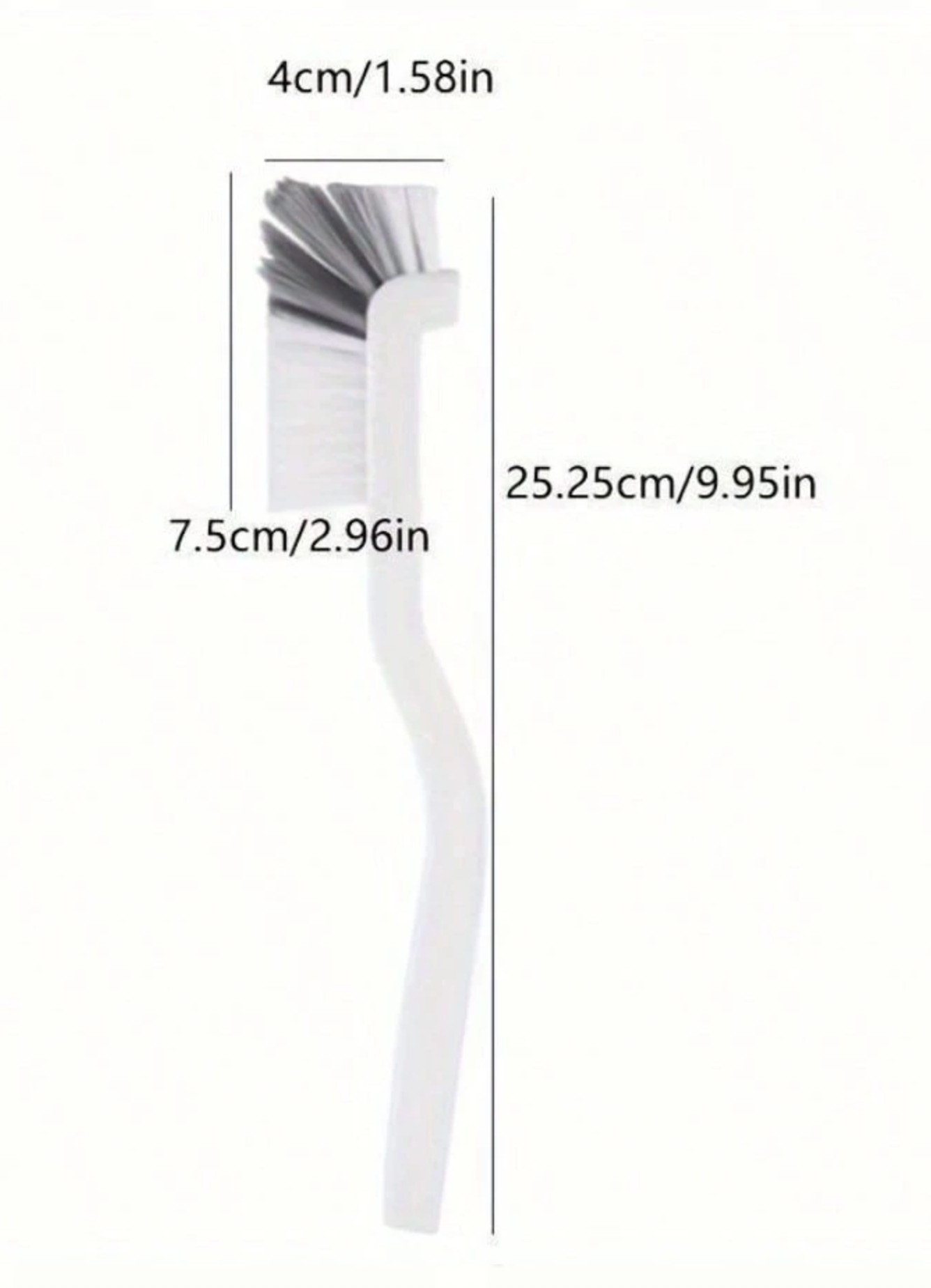 White Multipurpose Gap Cleaning Brush – Kitchen, Bathroom & Household Use, 2-Pack