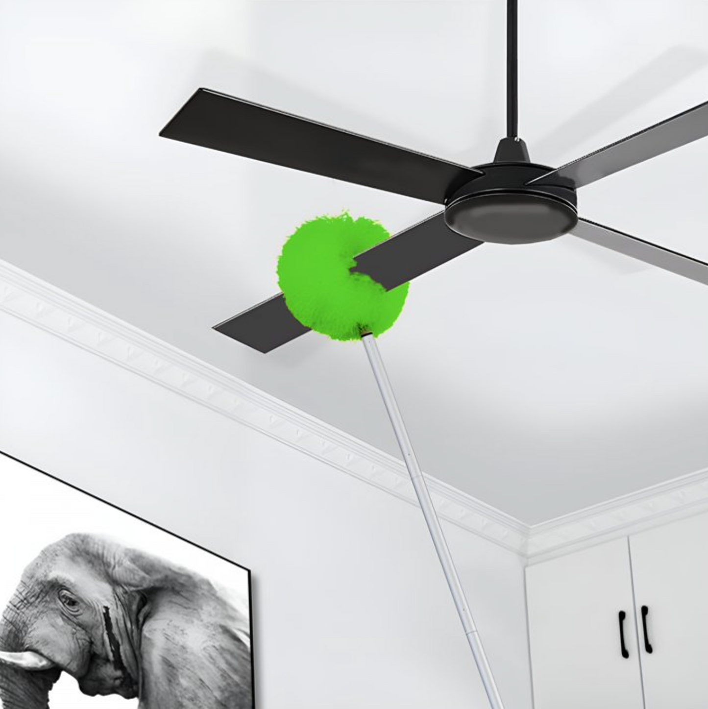 Adjustable Ceiling Fan Duster with Extension Pole