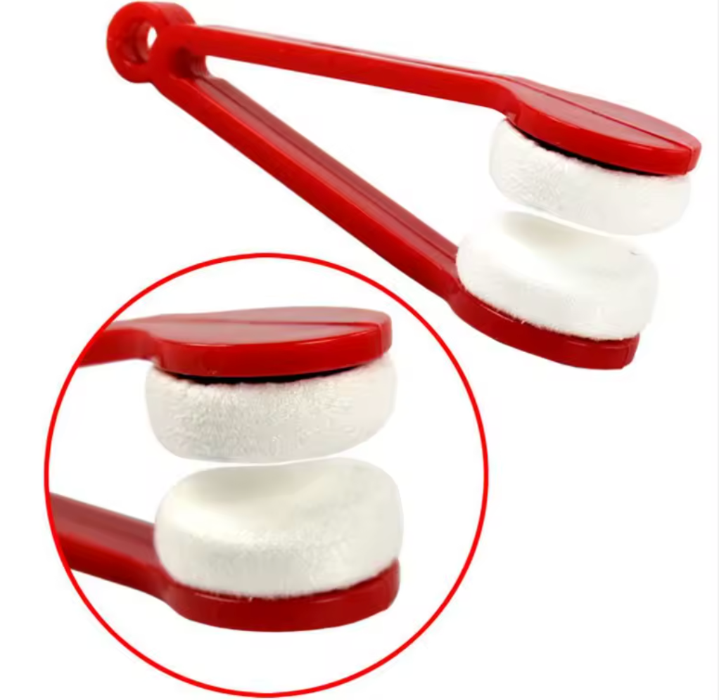 3-Piece Microfiber Eyeglass Lens Cleaner Clip – Portable Reusable Cleaning Tool