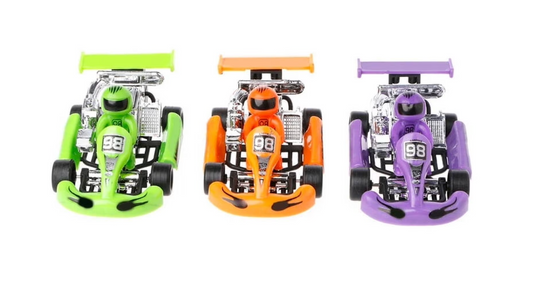 Safe Haven & CO 3-Pack Mini Pull-Back Go-Kart Racer
