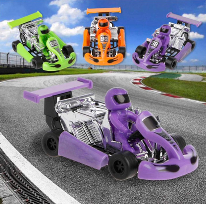 Safe Haven & CO 3-Pack Mini Pull-Back Go-Kart Racer