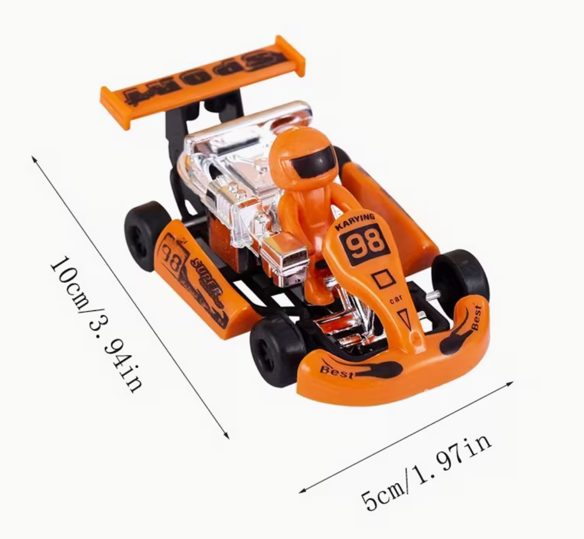 Safe Haven & CO 3-Pack Mini Pull-Back Go-Kart Racer