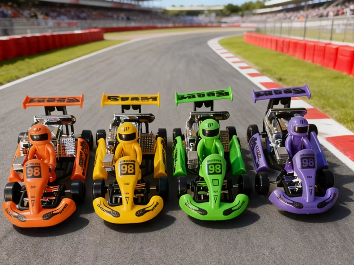 Safe Haven & CO 3-Pack Mini Pull-Back Go-Kart Racer