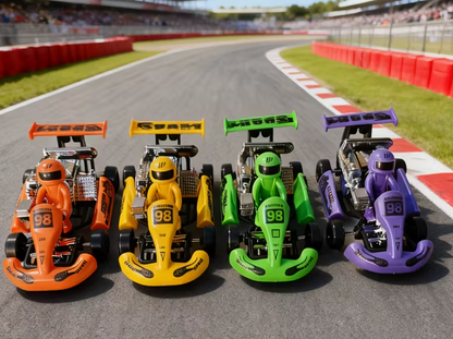 Safe Haven & CO 3-Pack Mini Pull-Back Go-Kart Racer