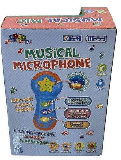 Toddler’s 1st Battery Operated Musical Microphone – Lights & Sounds Toy