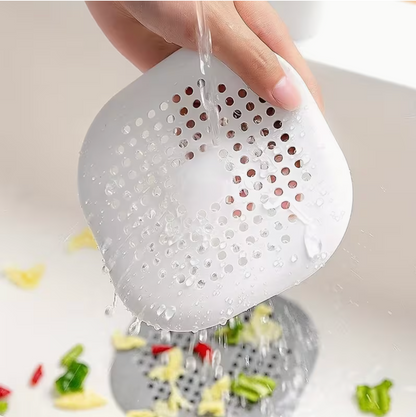 Silicone Floor Drain Hair Catcher – Anti-Blocking Drain Cover for Bathroom & Kitchen