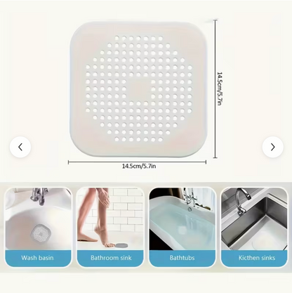 Silicone Floor Drain Hair Catcher – Anti-Blocking Drain Cover for Bathroom & Kitchen