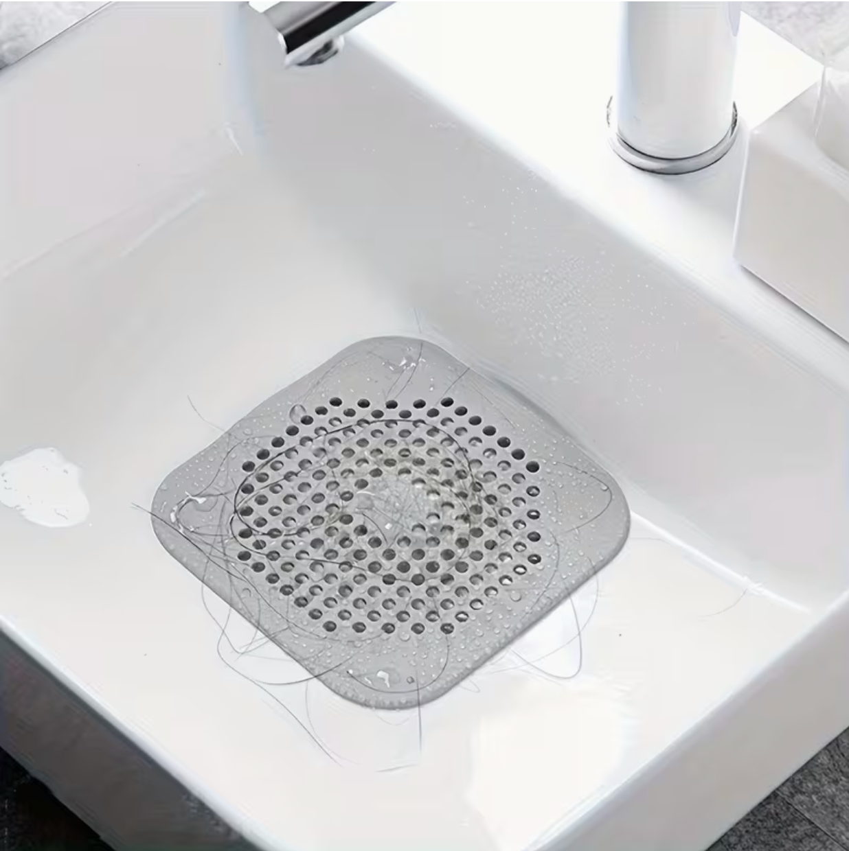 Silicone Floor Drain Hair Catcher – Anti-Blocking Drain Cover for Bathroom & Kitchen
