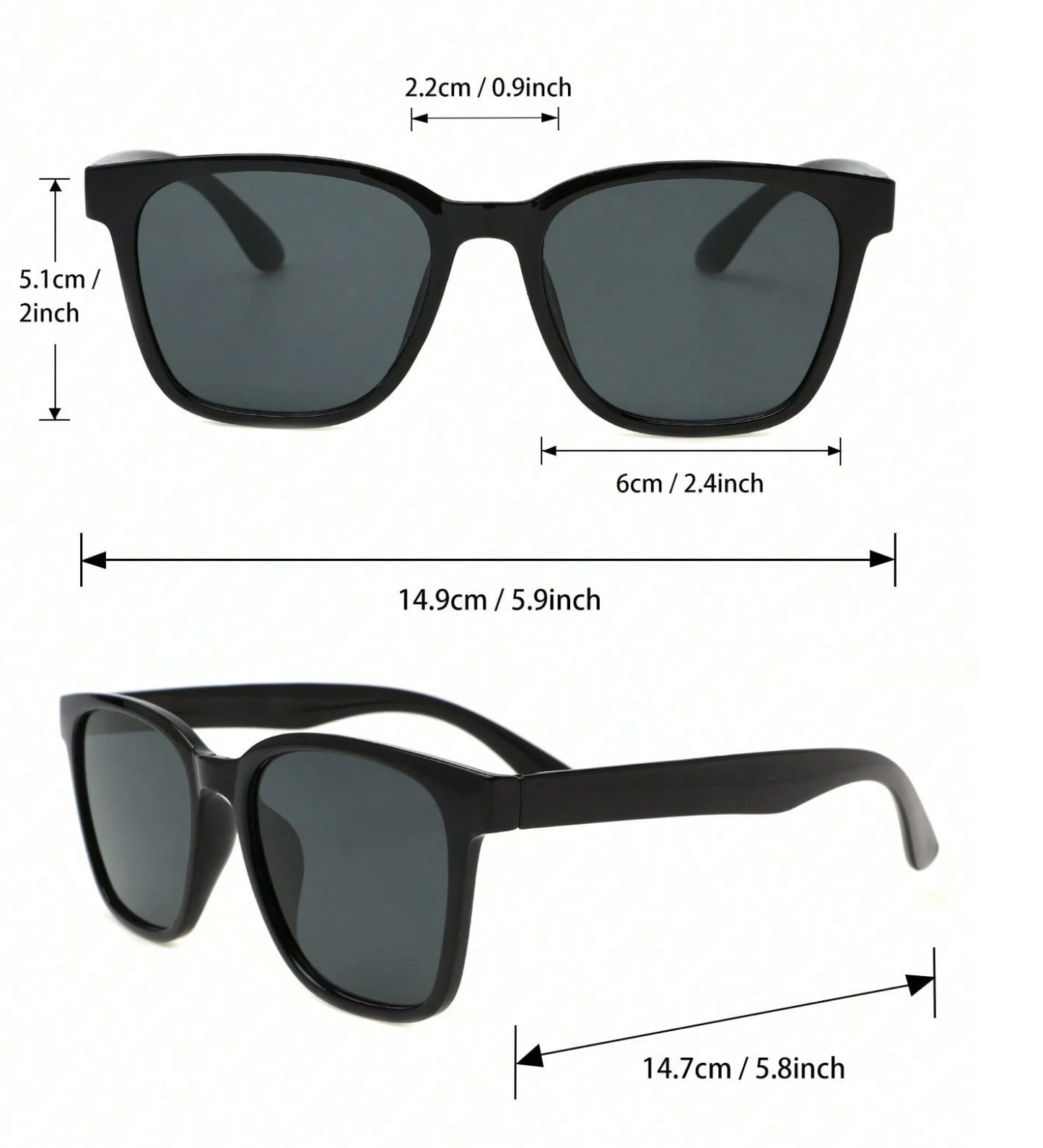 Women’s 3-Pack Large Square Frame Fashion Sunglasses