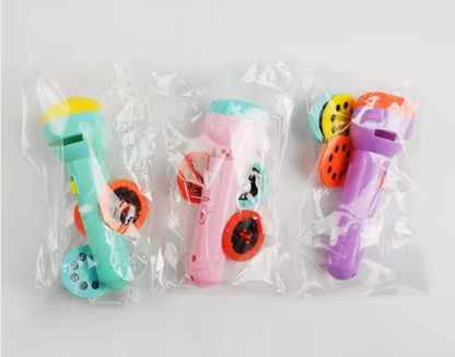 Children’s Cartoon Animal Projector Flashlight – Story Projection Torch with Rotating Discs