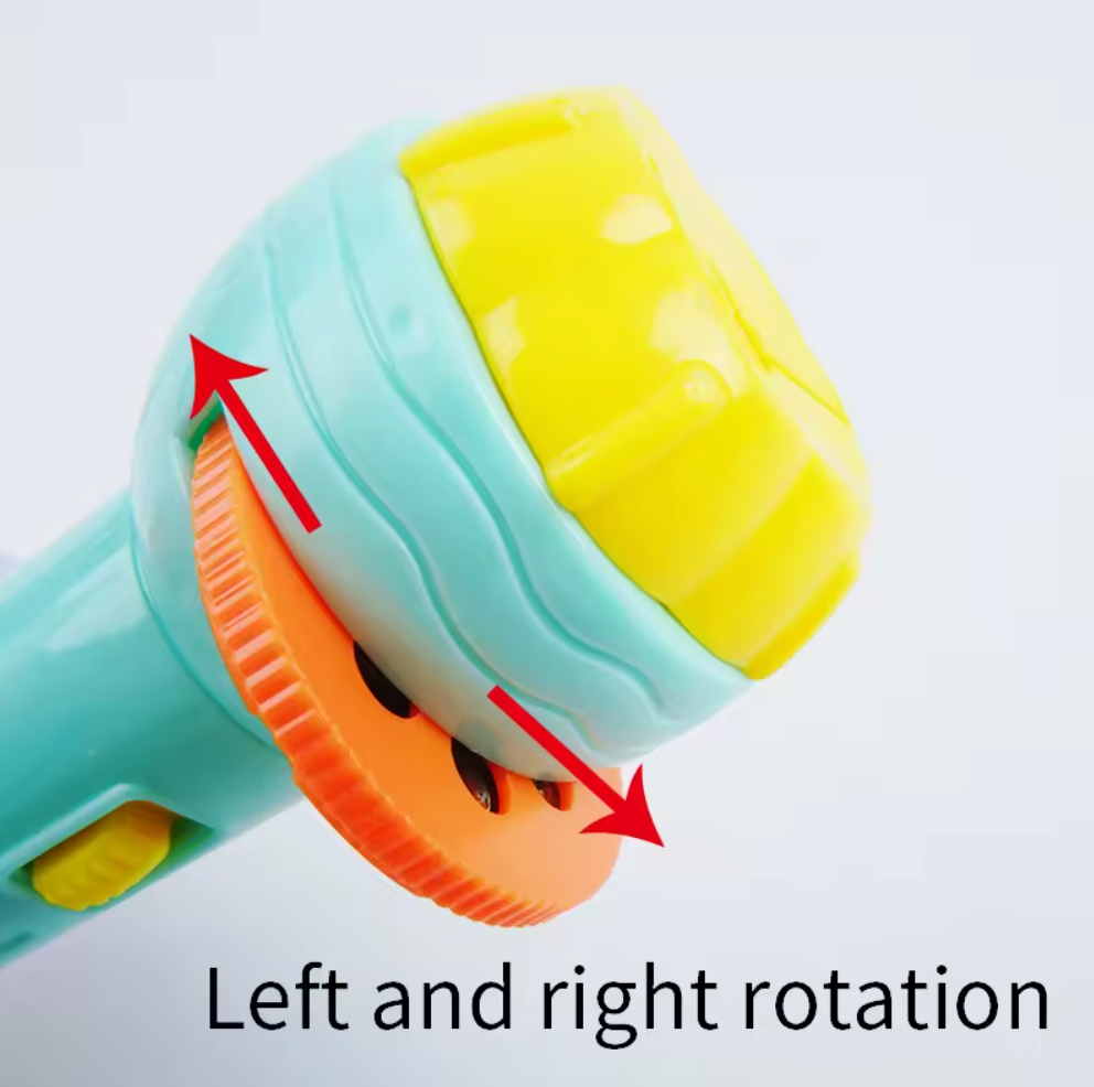Children’s Cartoon Animal Projector Flashlight – Story Projection Torch with Rotating Discs