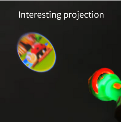 Children’s Cartoon Animal Projector Flashlight – Story Projection Torch with Rotating Discs
