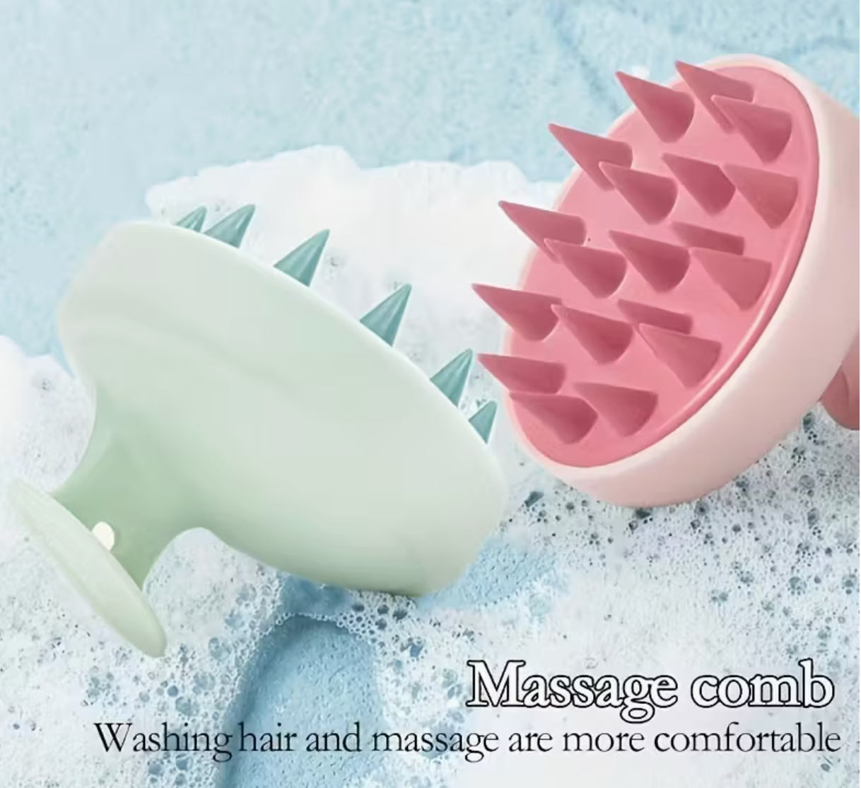 Silicone Scalp Massager & Shampoo Brush – Body and Scalp Comber for Shower Use