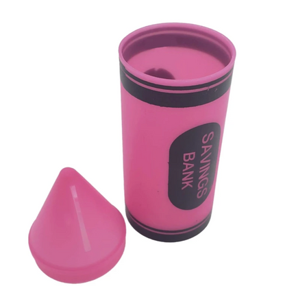 Children’s 6" Crayon Savings Bank – Assorted Colors