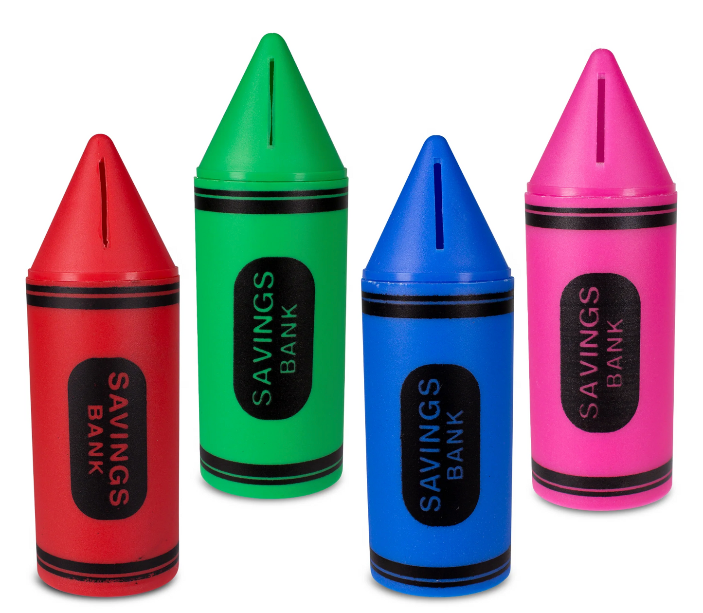 Children’s 6" Crayon Savings Bank – Assorted Colors