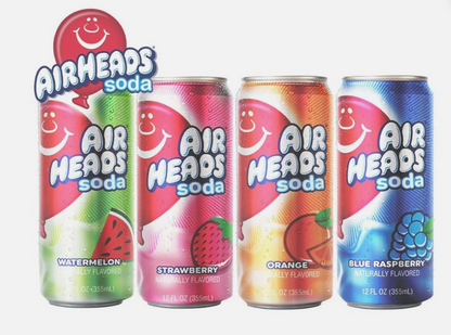 4-Pack Assorted Airheads Soda – 12oz Cans