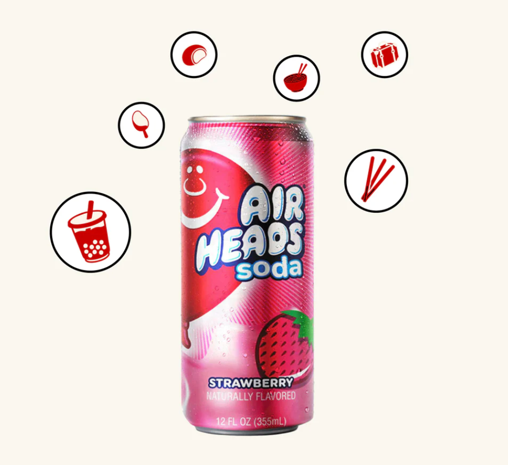 4-Pack Assorted Airheads Soda – 12oz Cans