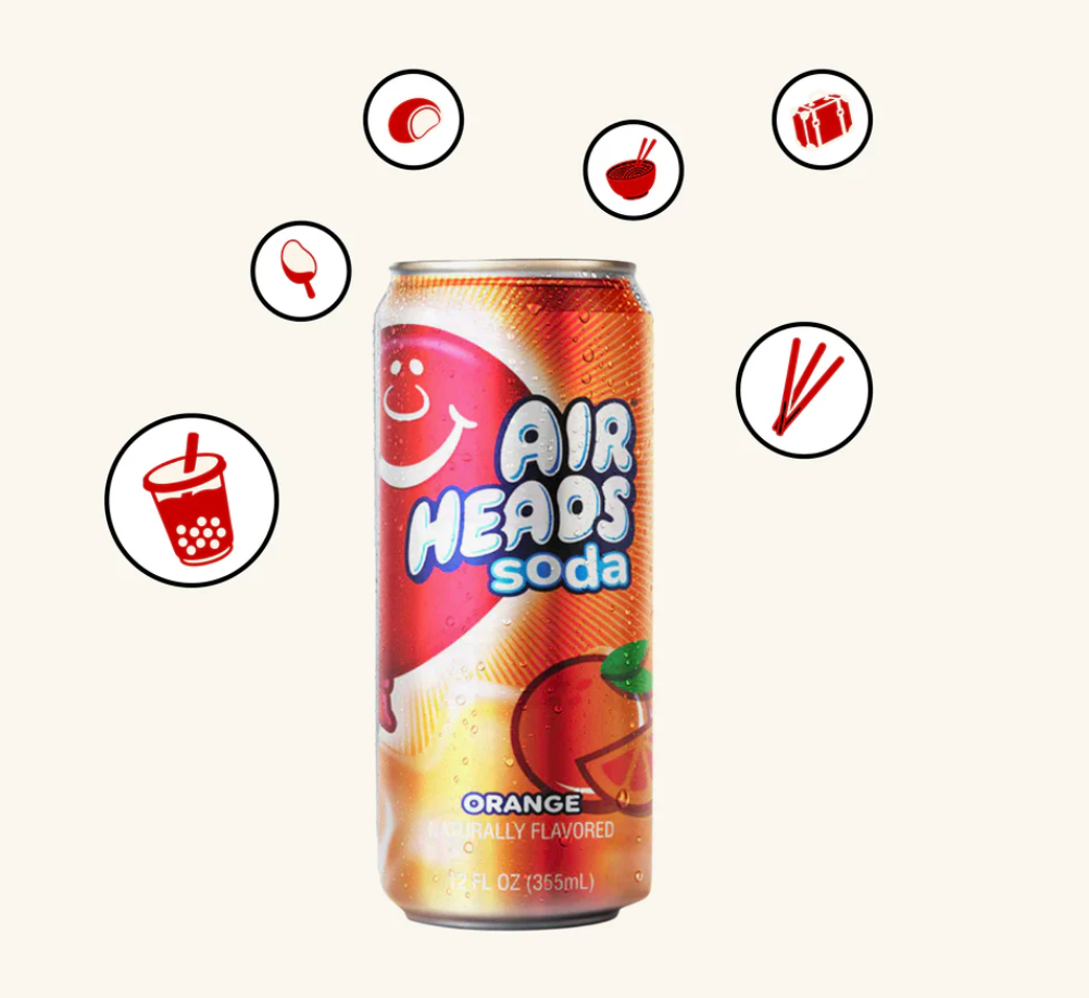 4-Pack Assorted Airheads Soda – 12oz Cans