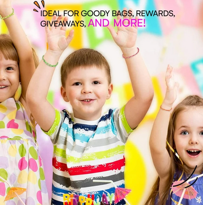 32pcs Friendship Bracelet Set – Neon Rope Knot Bracelets