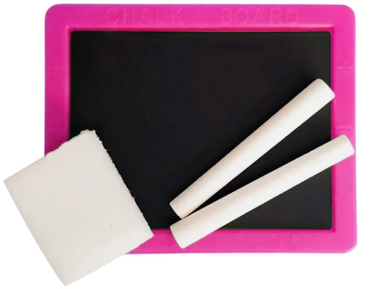 Neon Mini Chalkboard Set with Chalk & Eraser