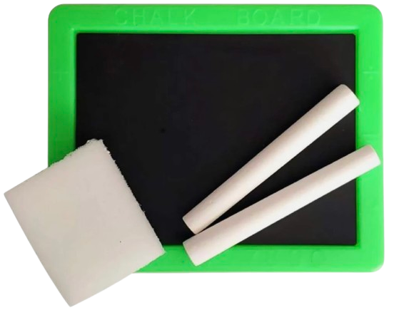 Neon Mini Chalkboard Set with Chalk & Eraser