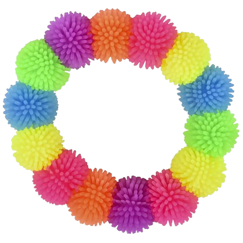 2-Pack Pom Pom Ball Bracelet Set