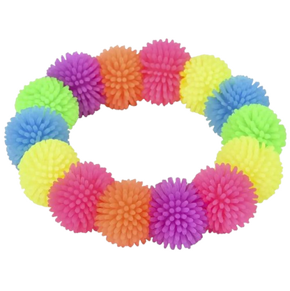 2-Pack Pom Pom Ball Bracelet Set