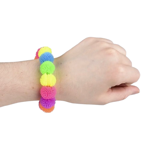 2-Pack Pom Pom Ball Bracelet Set