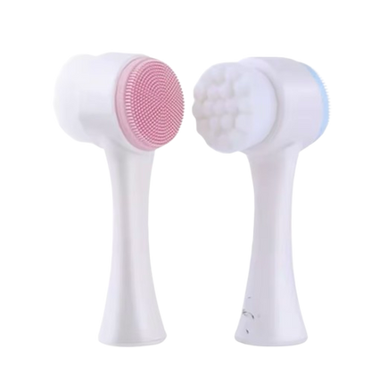 3D Double-Sided Silicone Facial Cleansing & Massage Brush