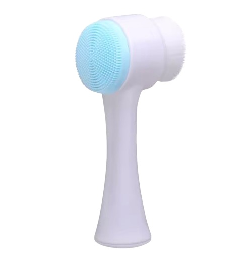 3D Double-Sided Silicone Facial Cleansing & Massage Brush