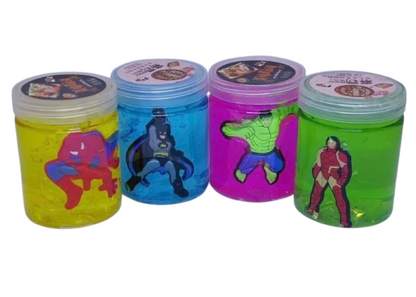 Super Hero Miniature Doll Crystal Slime Toy – 2 Pack Random Character Selection