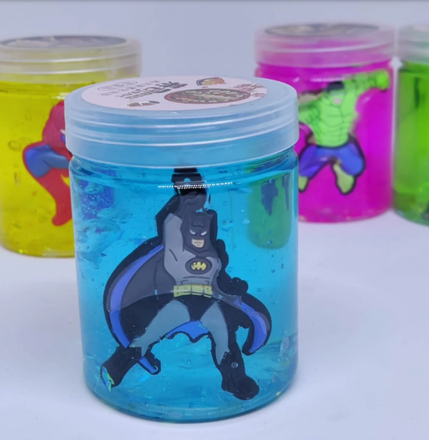 Super Hero Miniature Doll Crystal Slime Toy – 2 Pack Random Character Selection