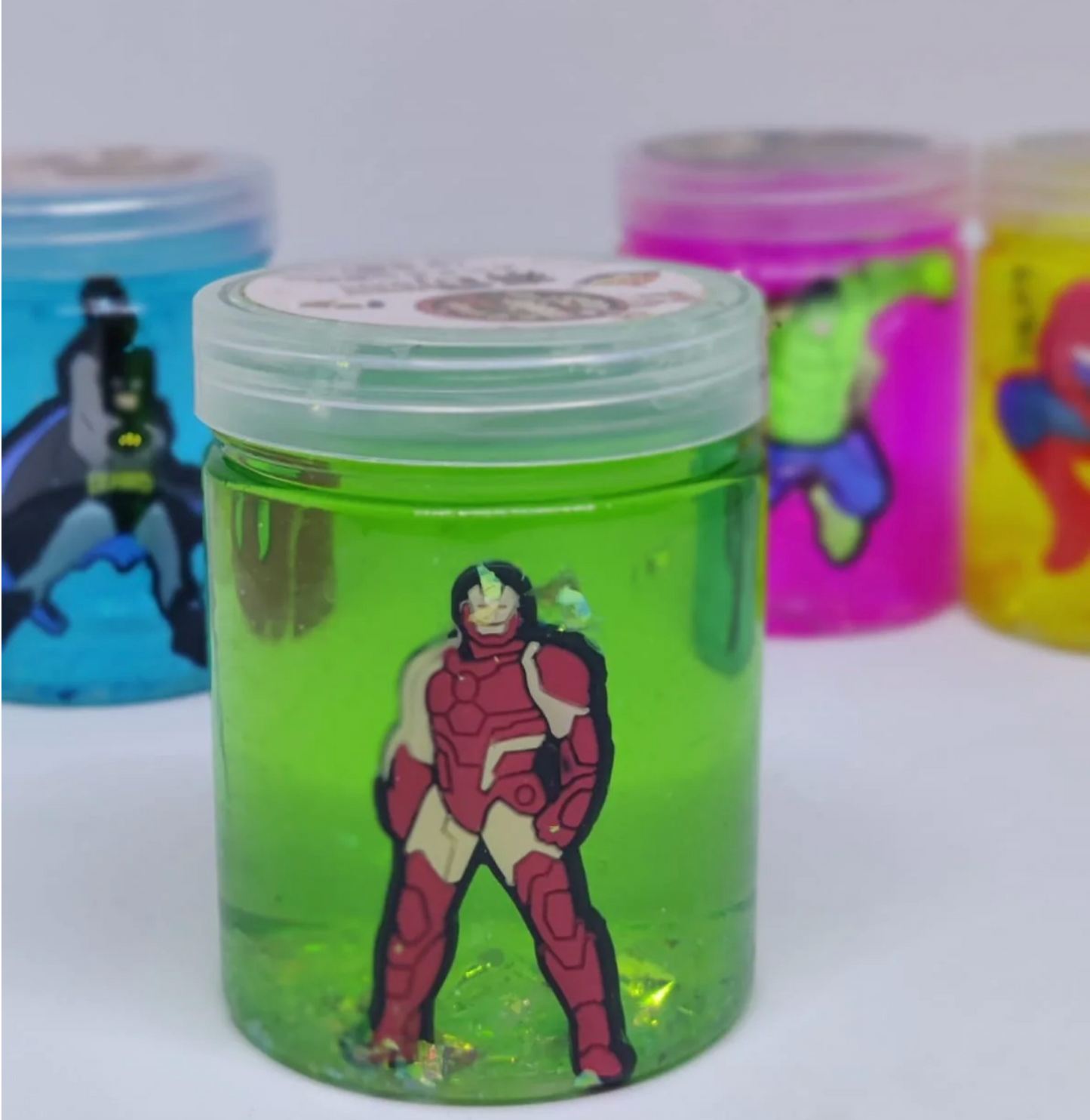 Super Hero Miniature Doll Crystal Slime Toy – 2 Pack Random Character Selection