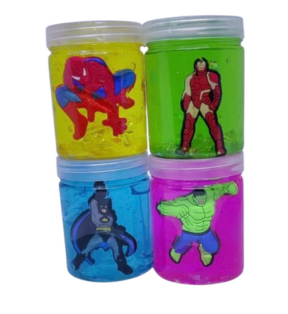 Super Hero Miniature Doll Crystal Slime Toy – 2 Pack Random Character Selection