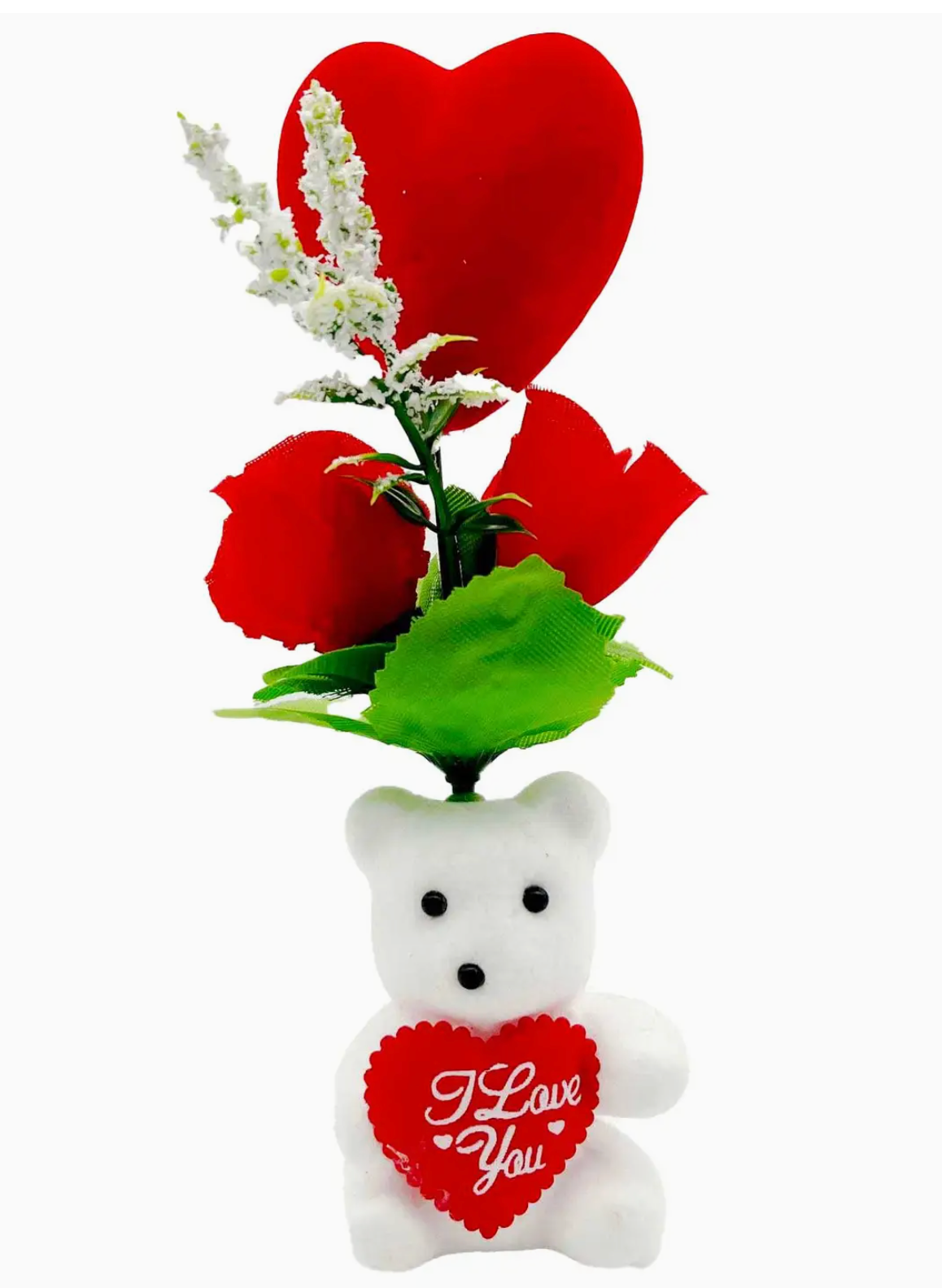 Rose “I Love You” Heart Flower Bear Decorative Gift