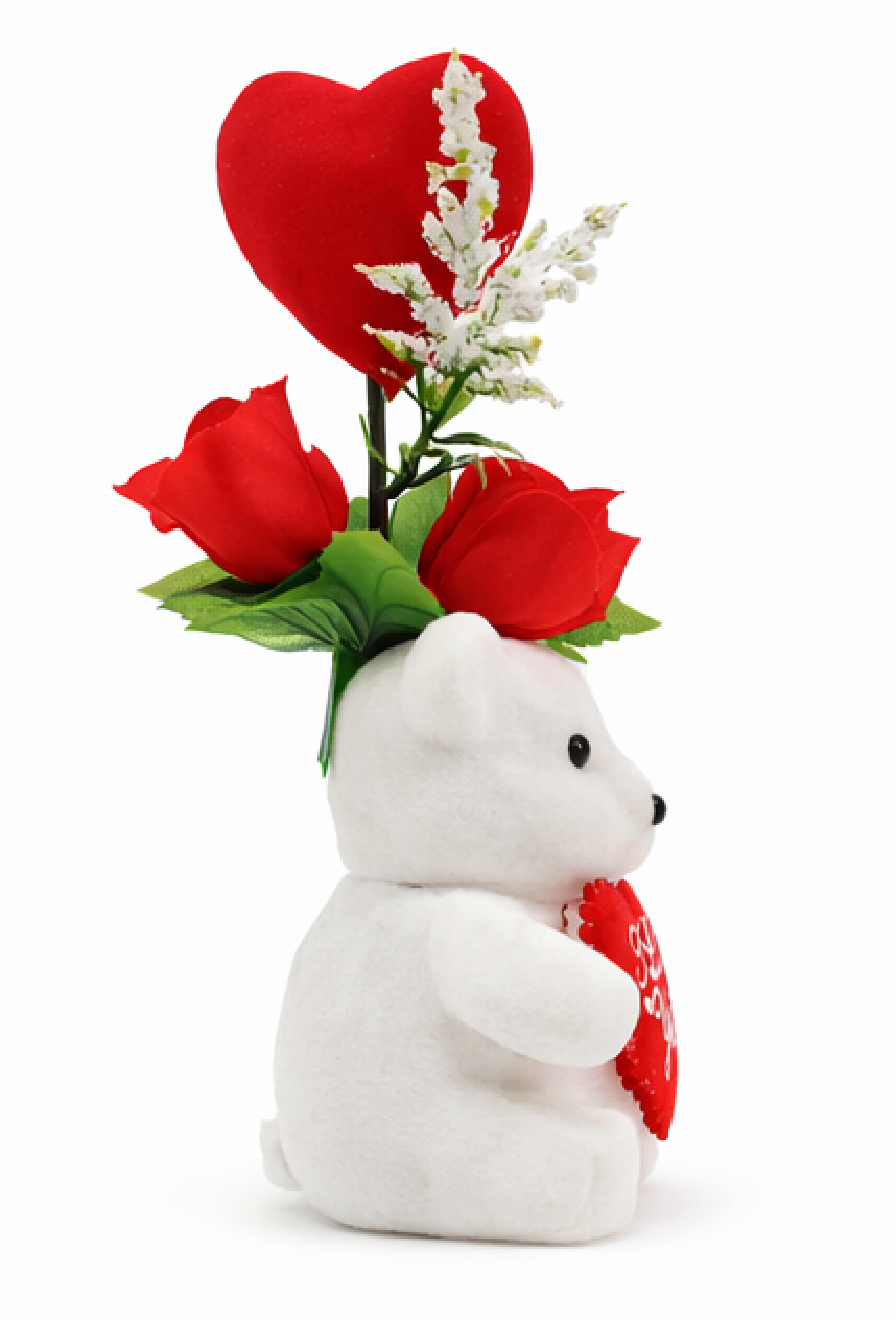 Rose “I Love You” Heart Flower Bear Decorative Gift