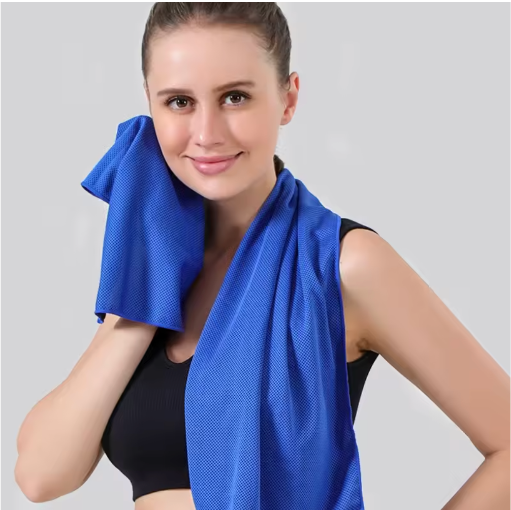 Quick-Dry Cooling Sport Towel with Ventilated Case, Absorbent Gym & Travel Towel